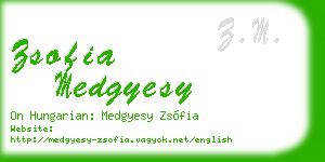 zsofia medgyesy business card